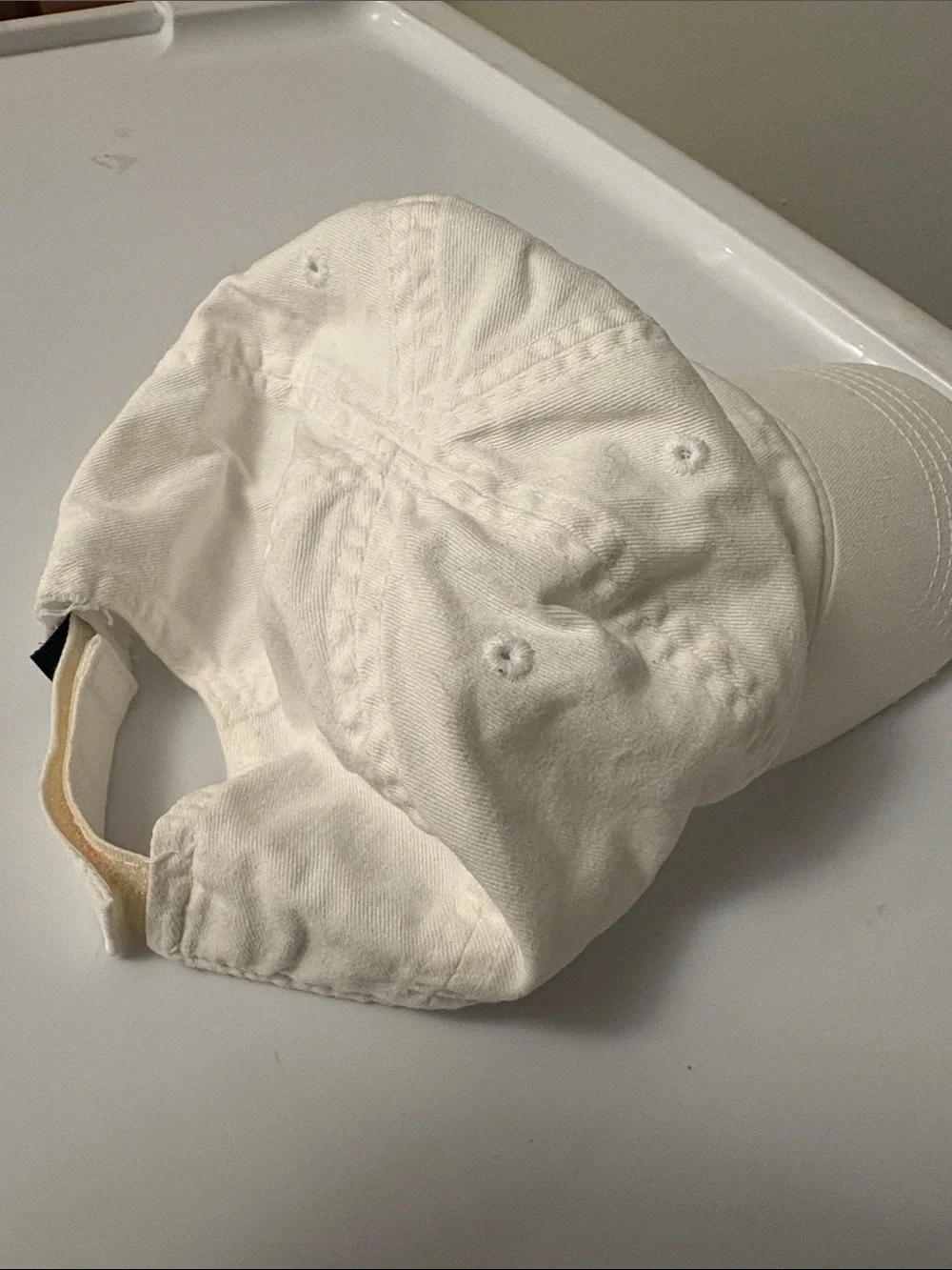 Nike White Baseball Cap with Pink Swoosh